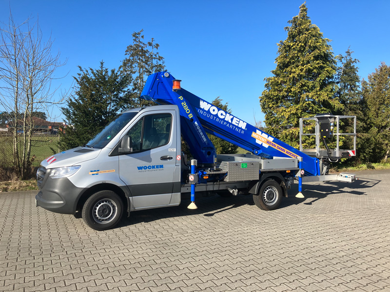 28 m LKW-Arbeitsbühne, Teleskop, auf 3,5 t