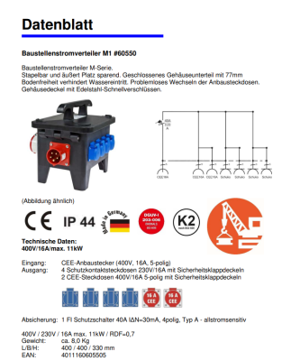 Stromverteiler Kleinverteiler